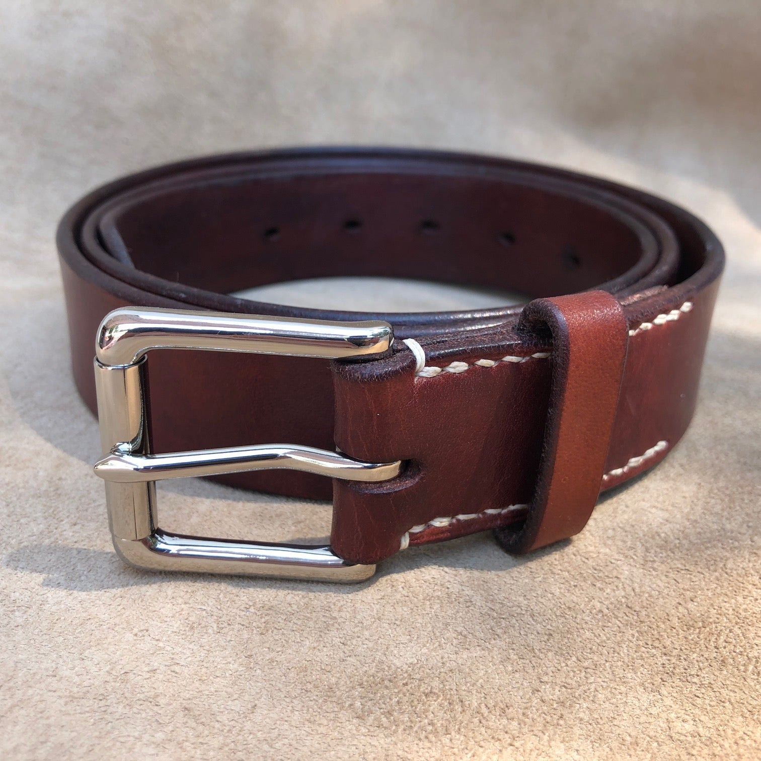 Handcrafted Brown Leather Belt - Colonial Leather