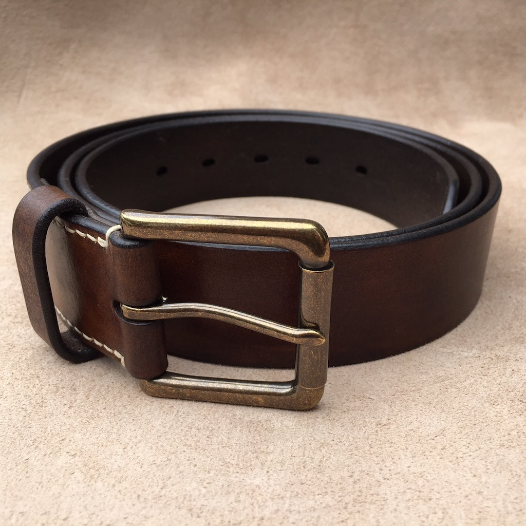 Handcrafted Brown Leather Belt - Colonial Leather