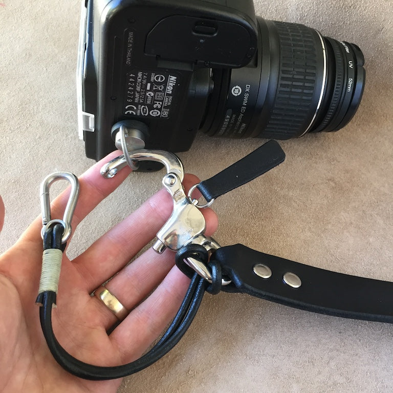 Belt & Band Covenant Handmade Dual Leather Harness Camera Strap Double Shoulder Carry Suspender Sling Black