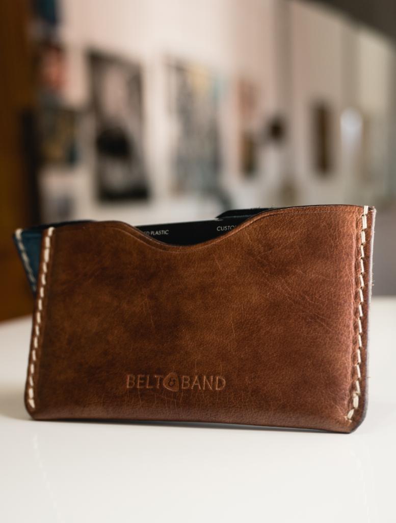 Minimalistic leather wallet/card holder | Classic Brown